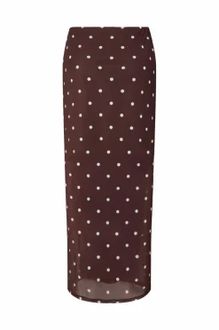 Clearance Maxi nederdel pcDorthea HW Ankle Mesh Dame Nederdele