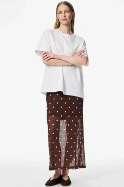 Clearance Maxi nederdel pcDorthea HW Ankle Mesh Dame Nederdele