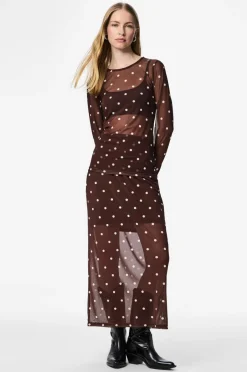 Clearance Maxi nederdel pcDorthea HW Ankle Mesh Dame Nederdele