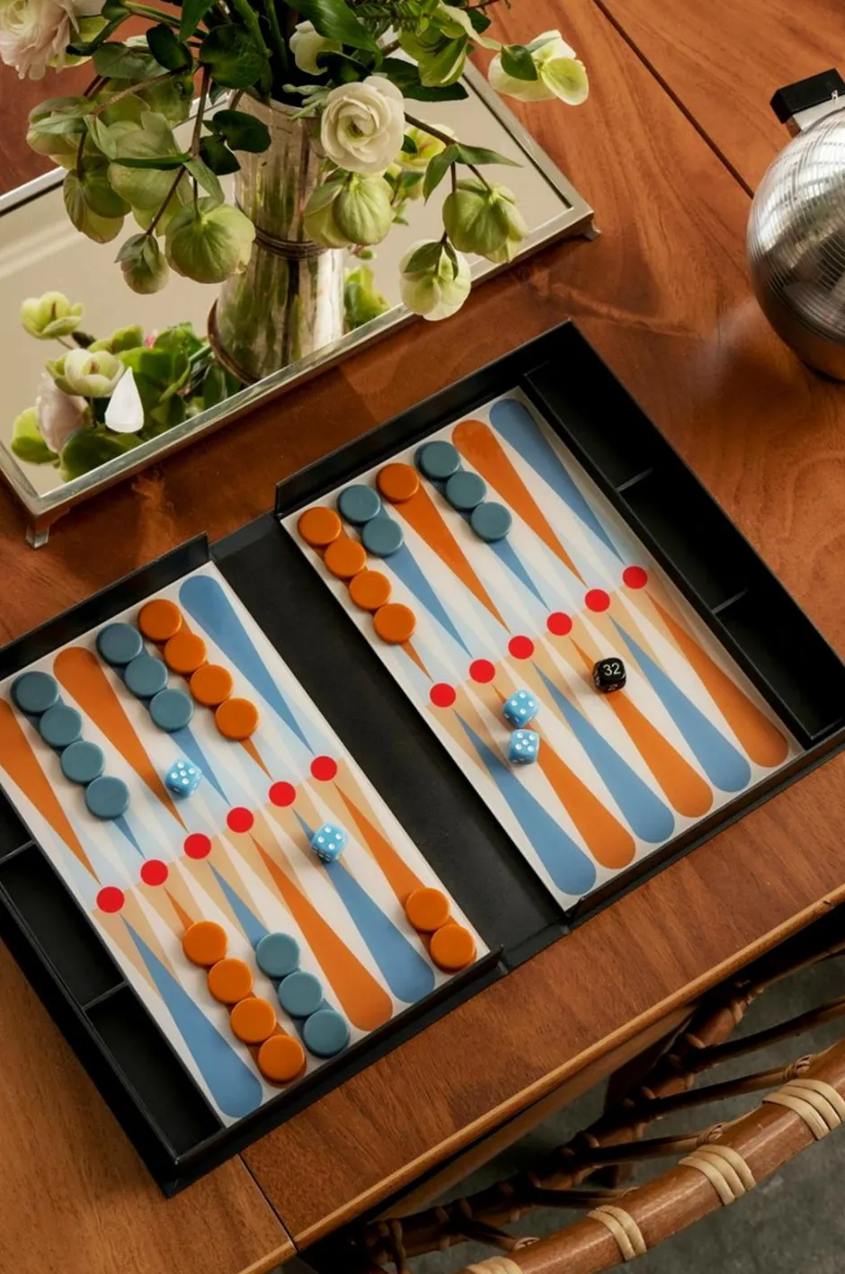 PRINTWORKS Klassisk - Backgammon-kunsten, antracit^ Pynteting