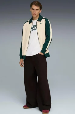 Puma Træningsjakke T7 Relaxed Wing Collar Jacquard Track Jacket DK^ Træningstøj|Træningstøj