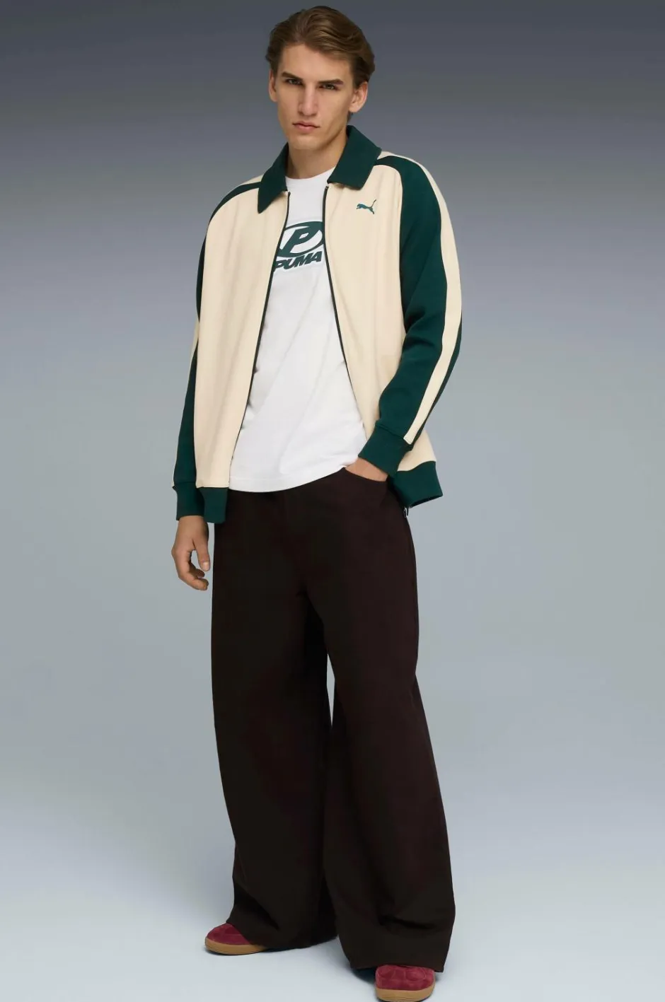 Puma Træningsjakke T7 Relaxed Wing Collar Jacquard Track Jacket DK^ Træningstøj|Træningstøj