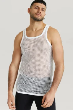 Resteröds Ærmeløs top Net Singlet Cotton 2-pak^ T-Shirts & Tanktoppe