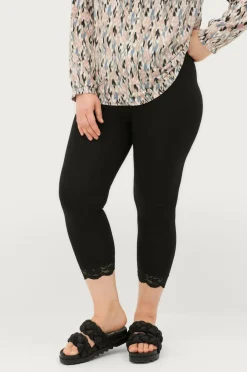 Sandgaard Leggings Oslo Leggings 3/4 With Lace^Dame Tights & Leggings