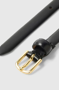 Outlet Bælte slFiona Slim Leather Belt Dame Bælter