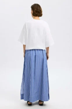 Selected FEMME Maxi nederdel Slffia HW Striped Ankle Slit Skirt^Dame Nederdele