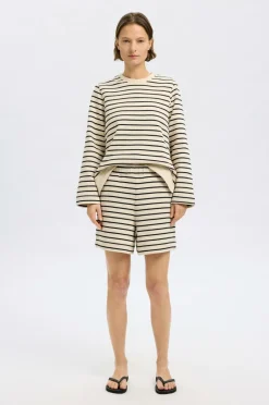 Online Shorts slfElise HW Striped Shorts Dame Shorts