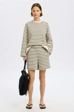 Online Shorts slfElise HW Striped Shorts Dame Shorts