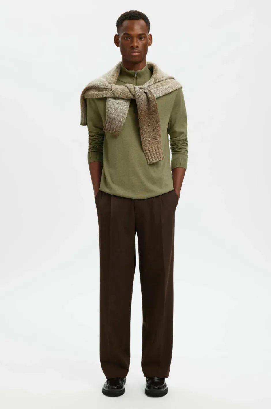 Rullekravetrøje slhBerg Half Zip Cardigan Trøjer
