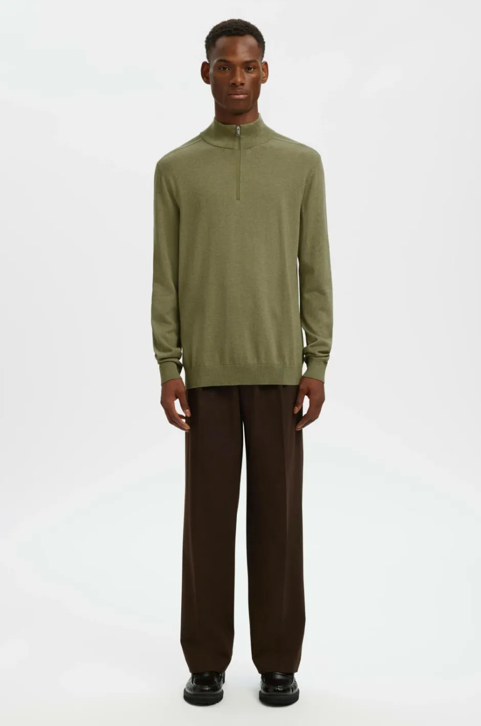 Rullekravetrøje slhBerg Half Zip Cardigan Trøjer