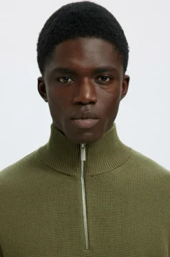 Online Trøje slhDane LS Knit Structure Half Zip Trøjer