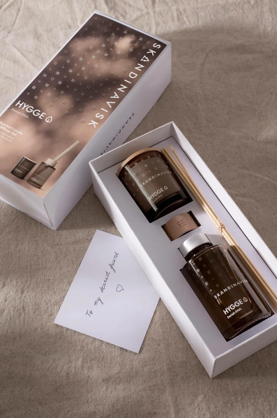Best Gavesæt HYGGE Scented Candle & Diffuser Dufte|Gaveæsker