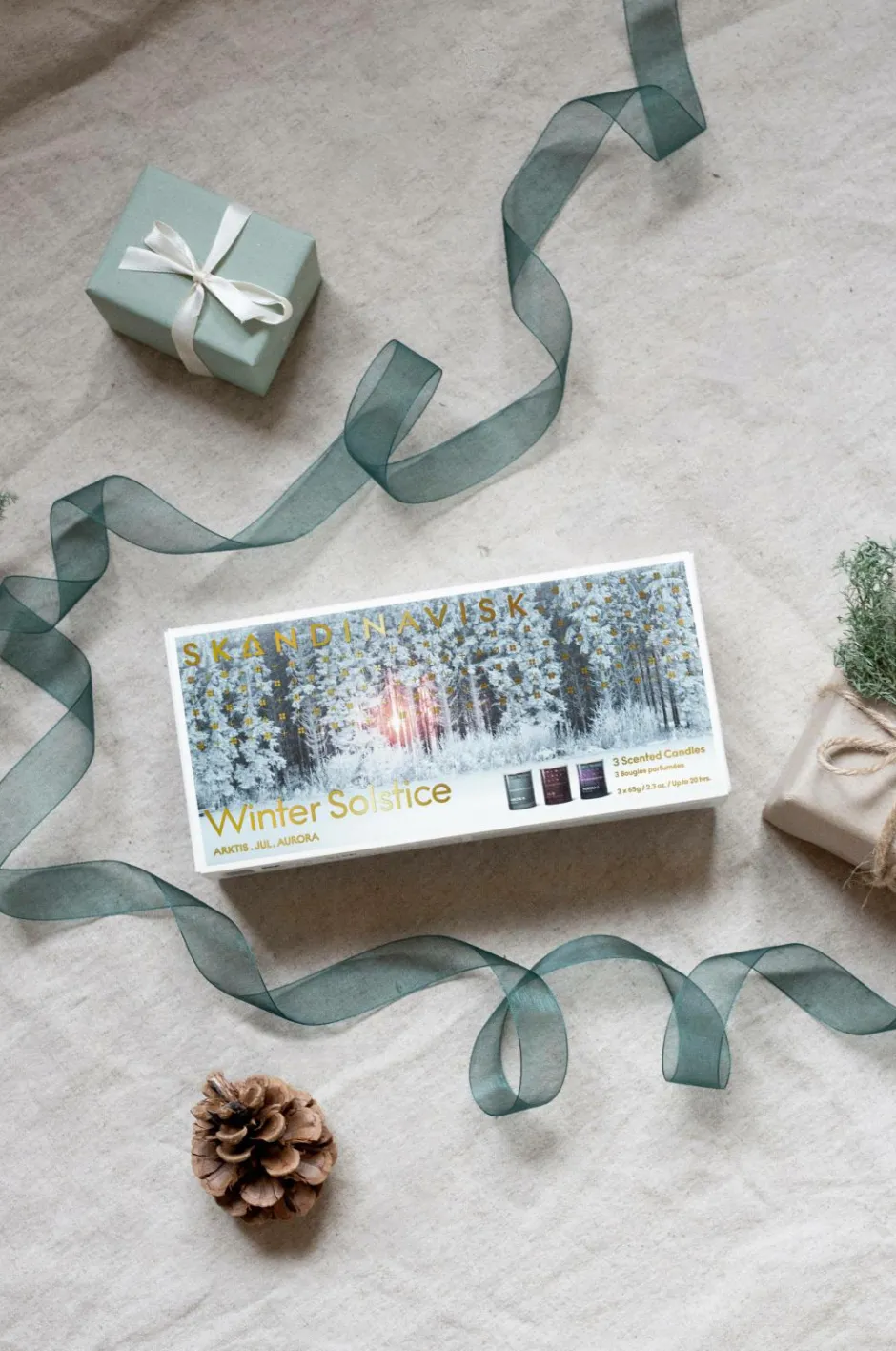 Discount Giftbox Winter Solstice Seasonal Candle Giftset 65G X 3 Dufte