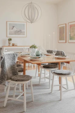 Best Fåreskindspude rund krøllet 4-pak Udemøbler & Have|Møbeltekstiler