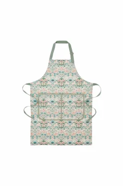 Spode Forklæde Morris & Co Strawberry Thief Cochineal /Willow^ Køkkentekstiler