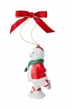 Hot Juletræspynt Skating Teddy Christmas Tree højde 9,5 cm Julepynt