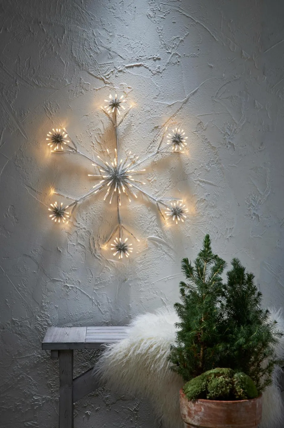 Star Trading Siluet Flower Snowflake 60 cm^ Lyskæder