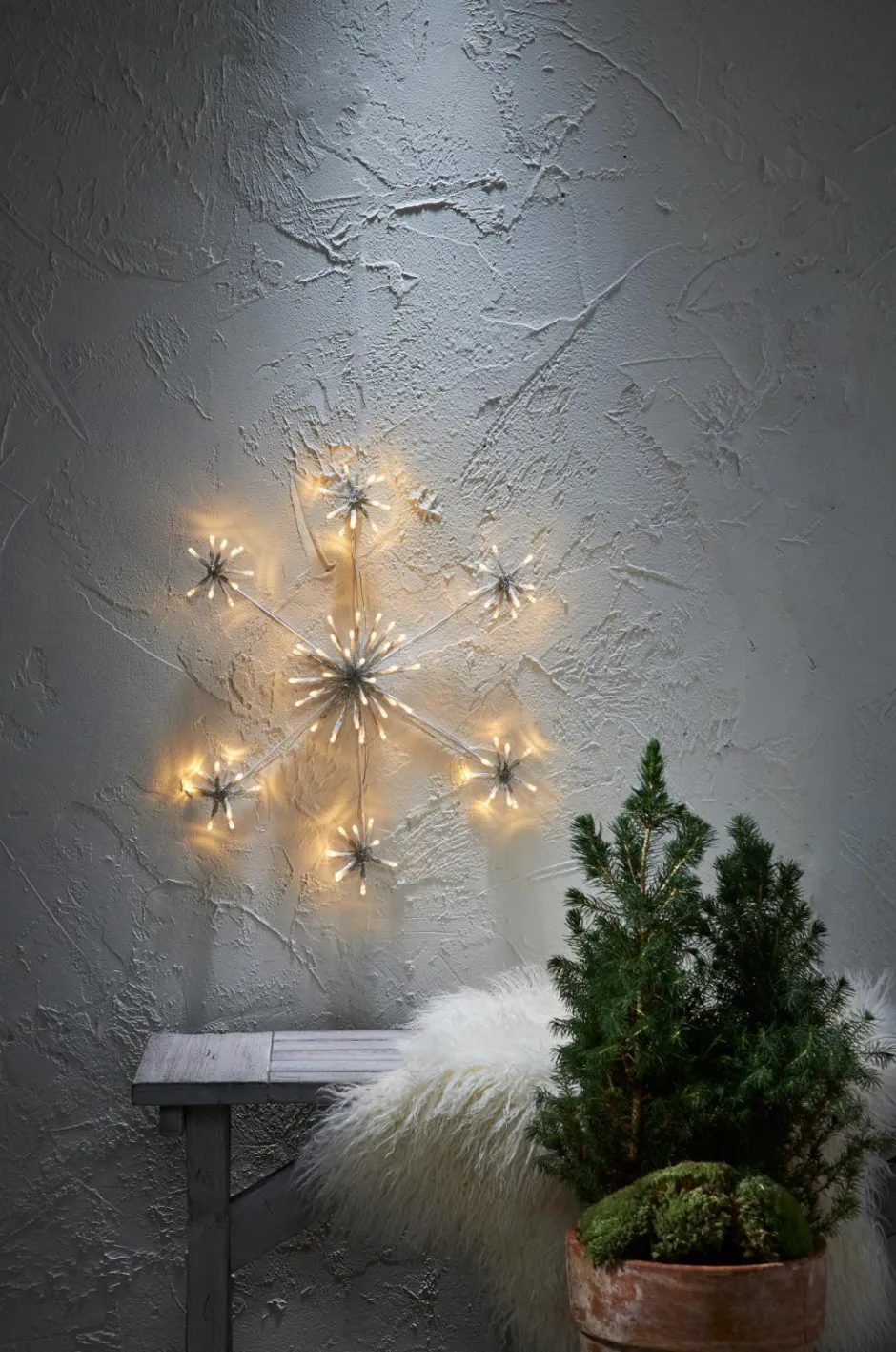Clearance Siluet Flower Snowflake 50cm Lyskæder