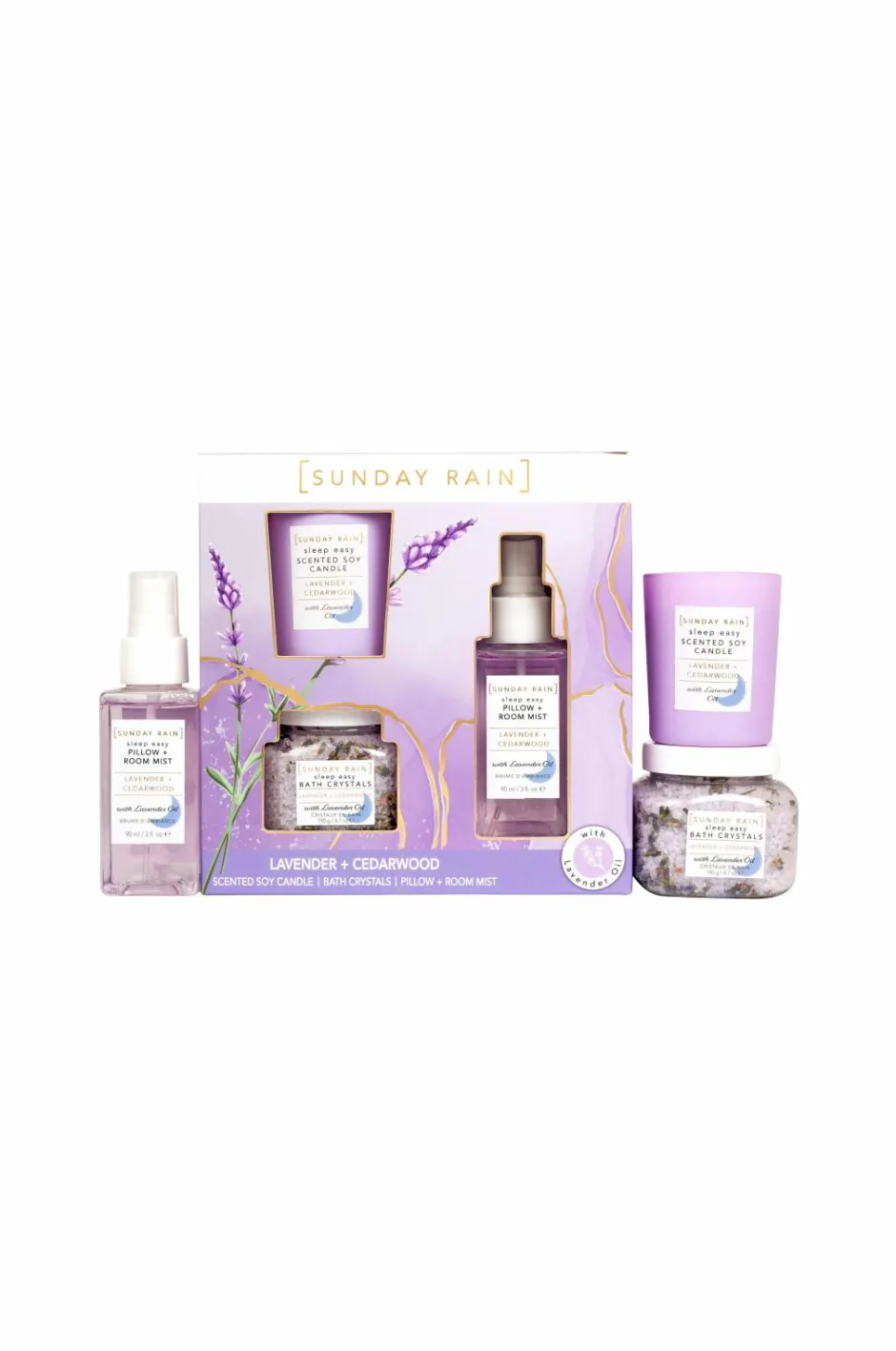 Online Giftbox Lavender & Cedarwood Sleep Trio Kropspleje|Gaveæsker
