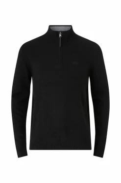 Outlet Pullover Wool Blend Half Zip Jumper Trøjer