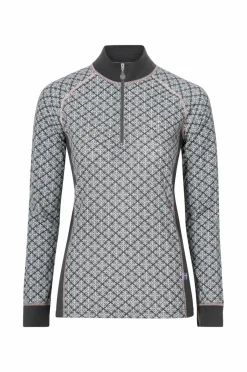 Outlet Skiundertrøje Seaqual Jacquard Half-zip Women Dame Skiundertøj|Skiundertøj