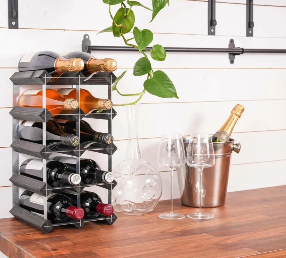 The Swedish Wine Rack Factory Vinreol 12 flasker samlet^ Småopbevaring