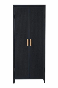 New Garderobeskab B2 Perforated Locker Wardrobe Painted with PEFC Oak Handles Garderobeskabe
