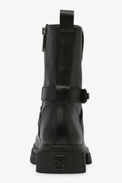 Tommy Hilfiger Boots Biker Leather^Dame Boots & Snørestøvler
