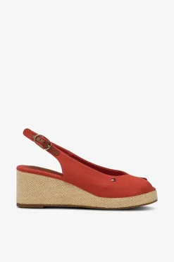 Clearance Sandal med hæl Flag Mid Wedge Espad Slingback Dame Sandaler & Sandaler Med Hæl