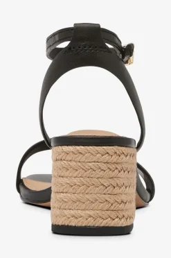 Tommy Hilfiger Sandaler med hæl Leather Ankle Strap Espad Sandal^Dame Højhælede Sko|Sandaler & Sandaler Med Hæl