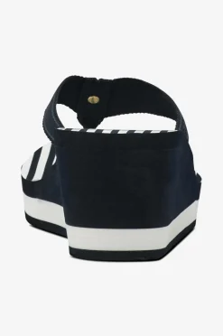 Tommy Hilfiger Sandal med hæl TH Stripes Wedge Beach Sandal^Dame Højhælede Sko