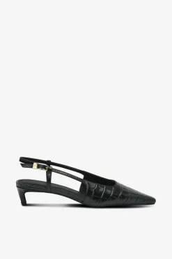 Tommy Hilfiger Slingbacks Croc Slanted Heel^Dame Højhælede Sko|Sandaler & Sandaler Med Hæl