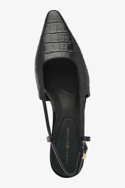 Tommy Hilfiger Slingbacks Croc Slanted Heel^Dame Højhælede Sko|Sandaler & Sandaler Med Hæl
