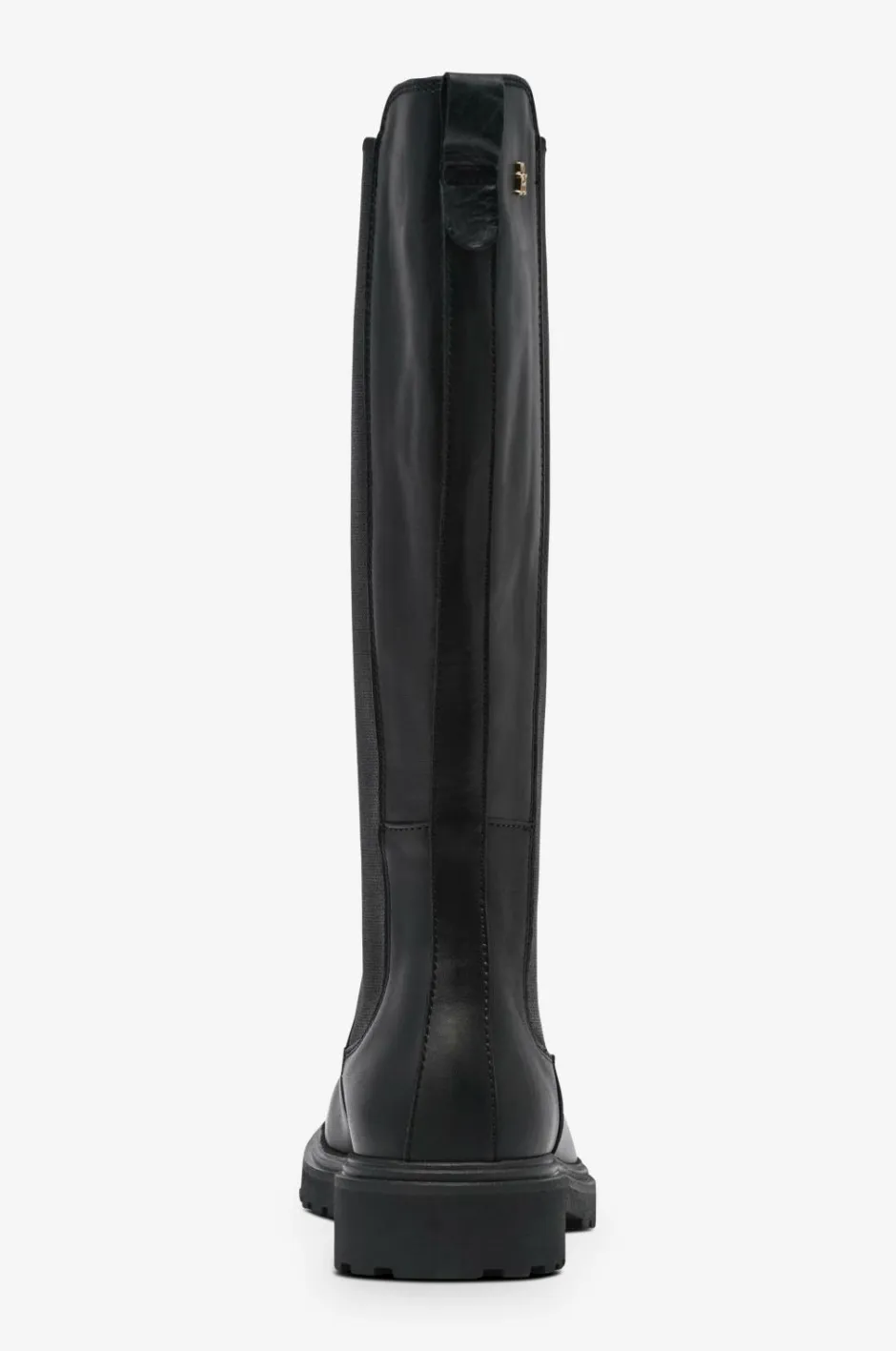 Tommy Hilfiger Støvler TH Lthr Cleated Long Boot^Dame Støvler