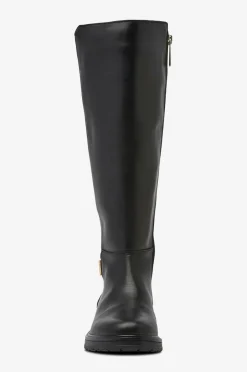 Tommy Hilfiger Støvler TH Logo Leather Long Boot^Dame Støvler