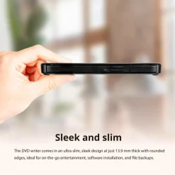 Transcend Ekstern Slim CD/DVD Brænder (TS8XDVDS-K)^ Computertilbehør