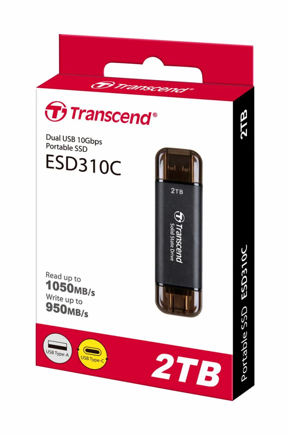 Transcend SSD Bærbar ESD310C - 2TB^ Computertilbehør