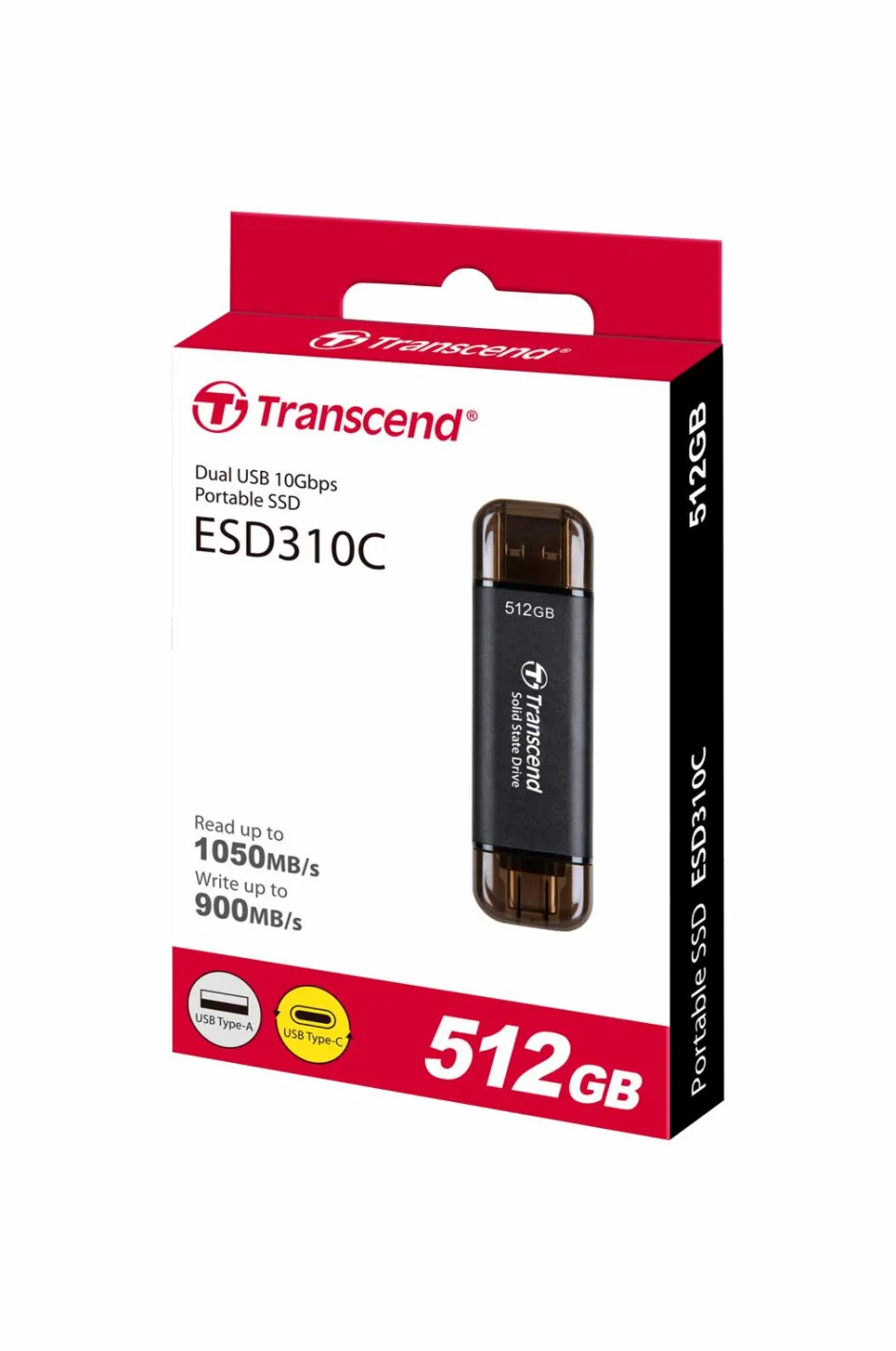 Transcend SSD Portable ESD310C - 512 GB^ Computertilbehør