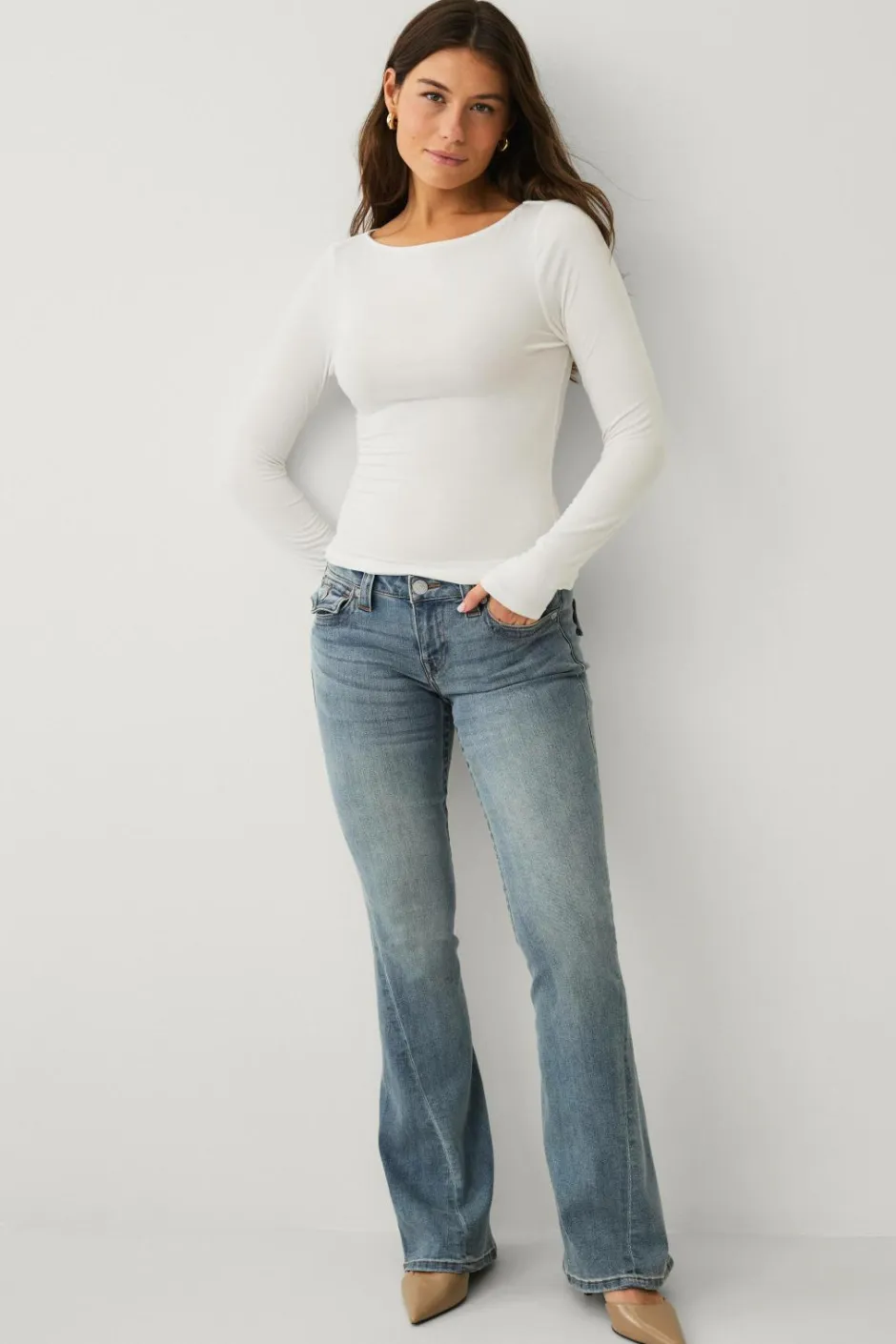 True Religion Jeans Joey Low Rise Flare^Dame Jeans