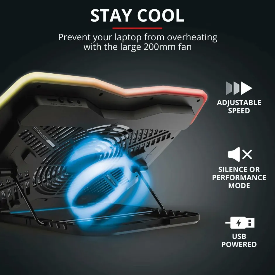 Trust GXT 1126 Aura Laptop Cooling Stand^ Tasker