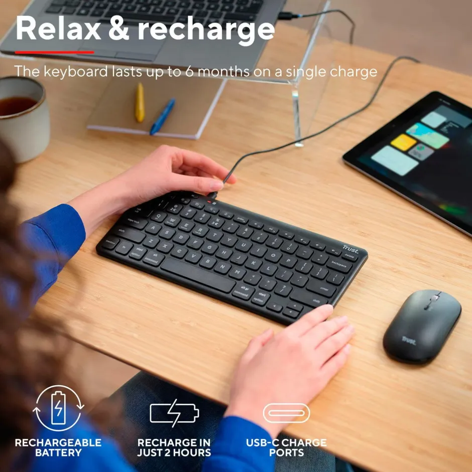 Discount Trådløst tastatur Lyra Compact Nordic Layout Computertilbehør