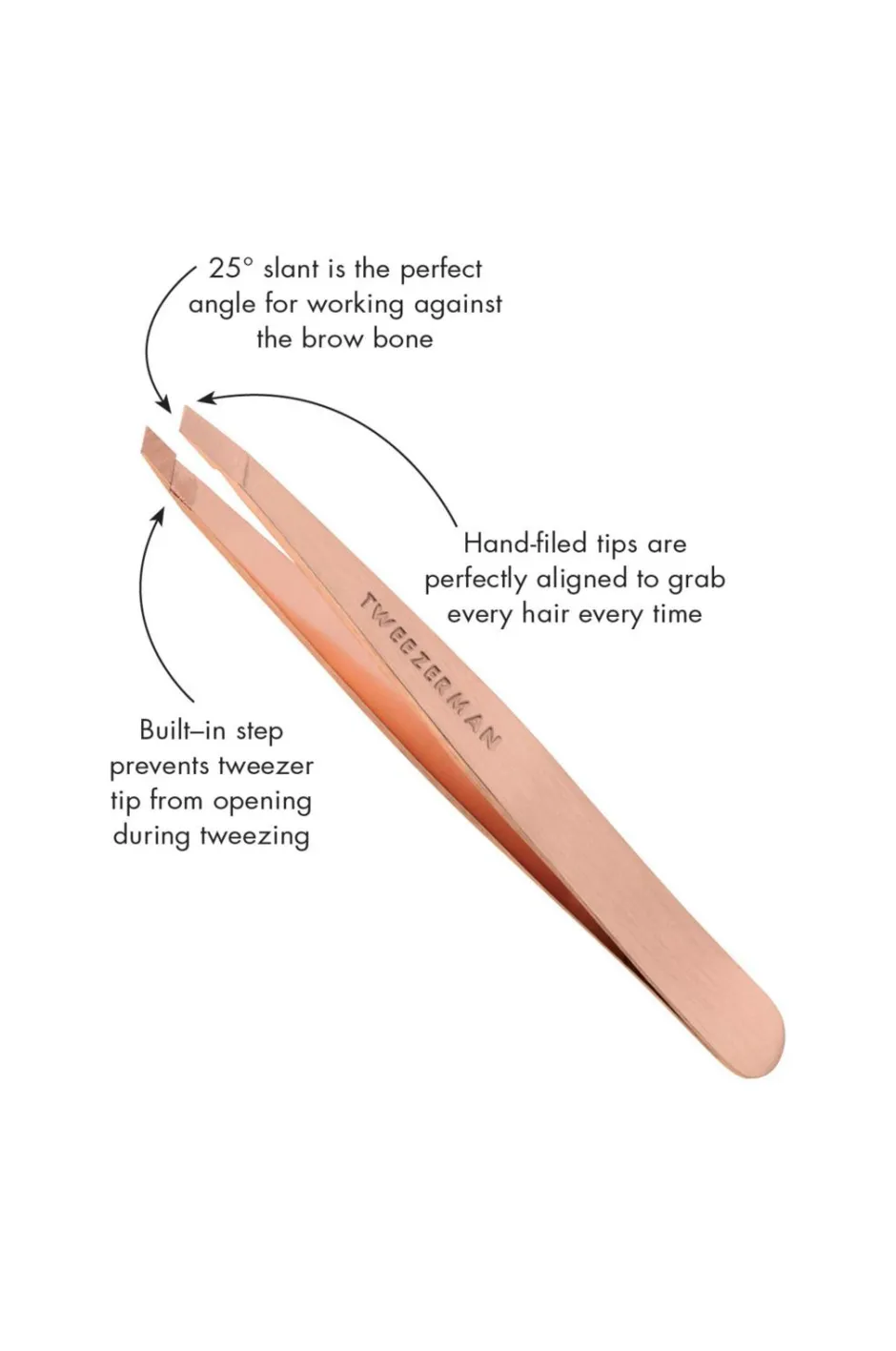 Tweezerman Pincet Rose Gold Slant Tweezer^ Makeup-Tilbehør
