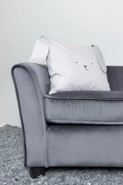 Venture Home Måna Kids Sofa - Black / Dark Grey Velvet^Børn Børnemøbler