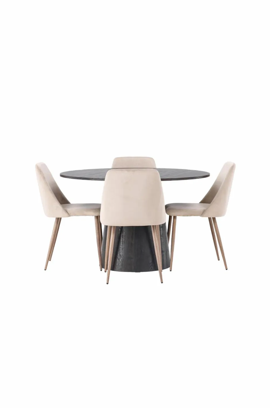 Discount Spisegruppe Lanzo med 4 stole Night Spisegrupper