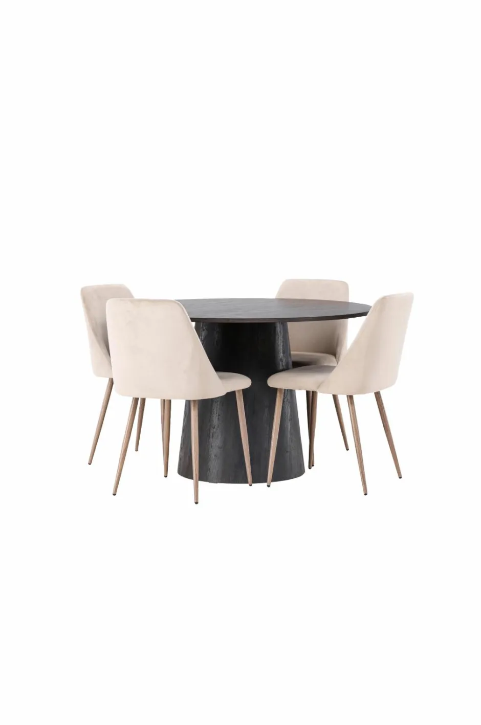 Discount Spisegruppe Lanzo med 4 stole Night Spisegrupper