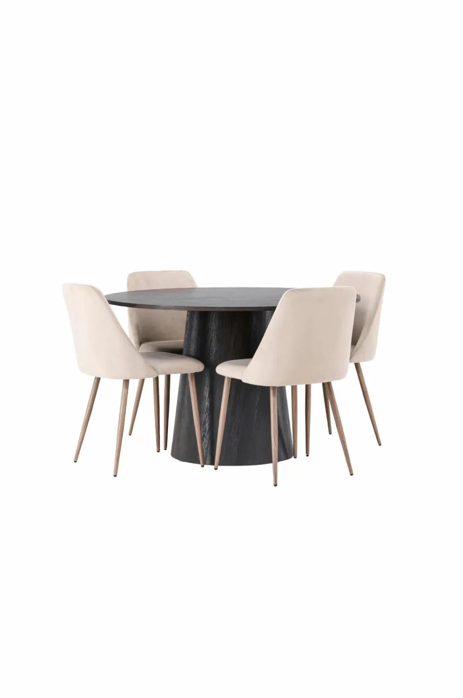 Discount Spisegruppe Lanzo med 4 stole Night Spisegrupper