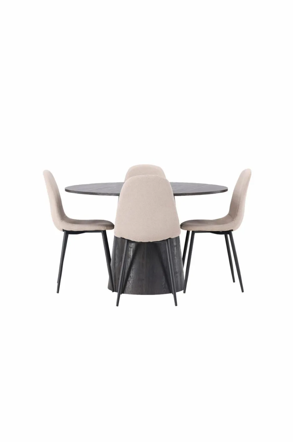 Discount Spisegruppe Lanzo med 4 stole Polar Spisegrupper