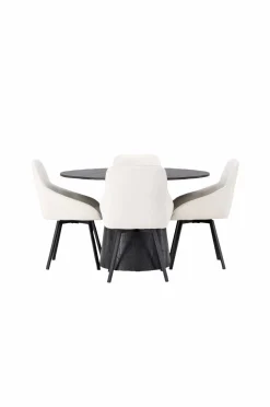 Sale Spisegruppe Lanzo med 4 stole Rosie Spisegrupper