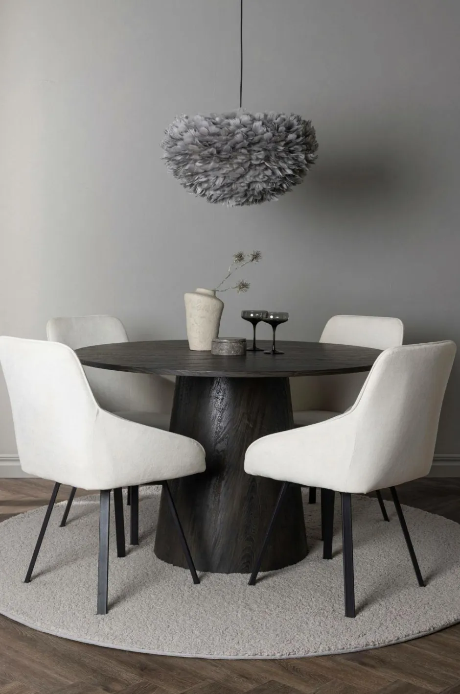 Sale Spisegruppe Lanzo med 4 stole Rosie Spisegrupper