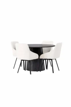 Sale Spisegruppe Lanzo med 4 stole Rosie Spisegrupper